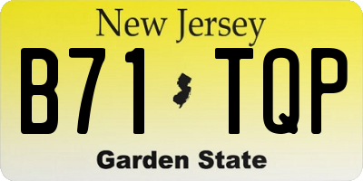 NJ license plate B71TQP