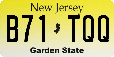 NJ license plate B71TQQ