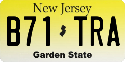 NJ license plate B71TRA