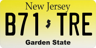 NJ license plate B71TRE