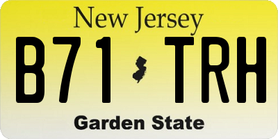 NJ license plate B71TRH