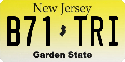 NJ license plate B71TRI