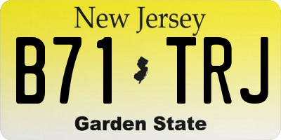 NJ license plate B71TRJ
