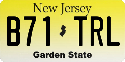 NJ license plate B71TRL