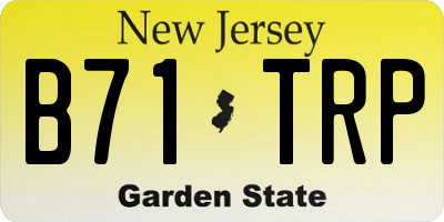 NJ license plate B71TRP
