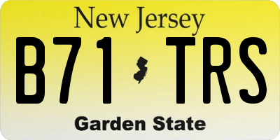 NJ license plate B71TRS