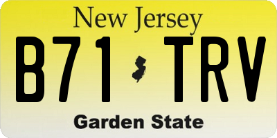 NJ license plate B71TRV