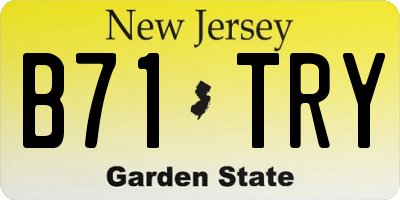 NJ license plate B71TRY