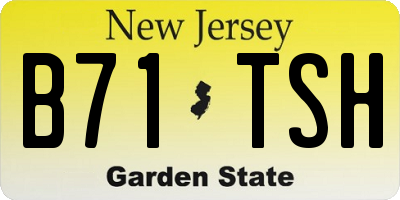 NJ license plate B71TSH