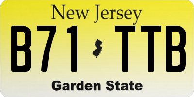 NJ license plate B71TTB