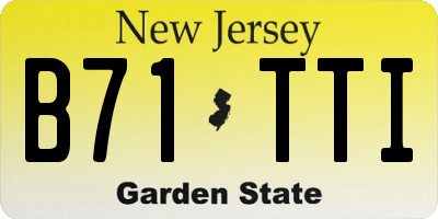 NJ license plate B71TTI