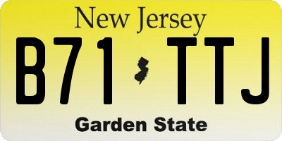 NJ license plate B71TTJ