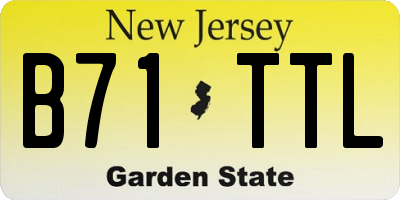 NJ license plate B71TTL