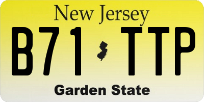 NJ license plate B71TTP