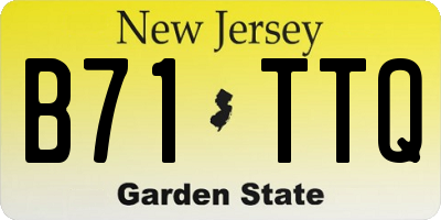 NJ license plate B71TTQ