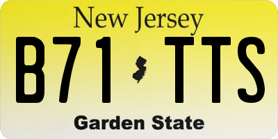 NJ license plate B71TTS