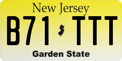 NJ license plate B71TTT