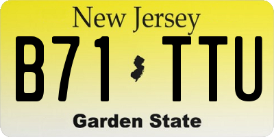 NJ license plate B71TTU