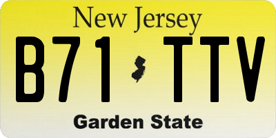 NJ license plate B71TTV