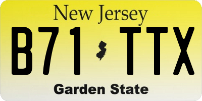 NJ license plate B71TTX