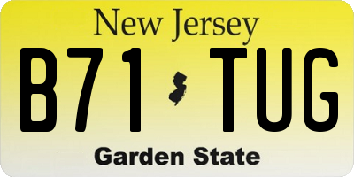 NJ license plate B71TUG