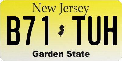 NJ license plate B71TUH