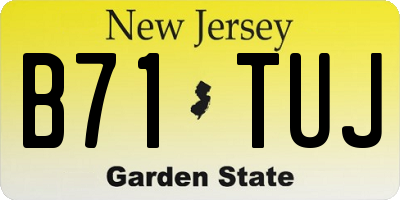 NJ license plate B71TUJ
