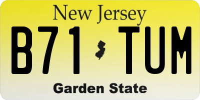 NJ license plate B71TUM