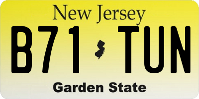 NJ license plate B71TUN