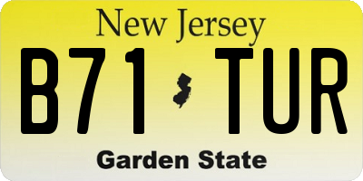 NJ license plate B71TUR