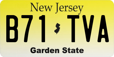 NJ license plate B71TVA