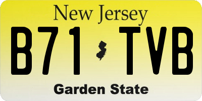 NJ license plate B71TVB