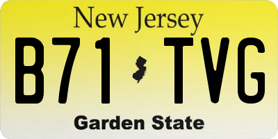 NJ license plate B71TVG