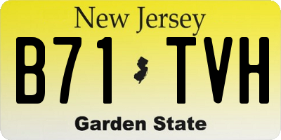 NJ license plate B71TVH
