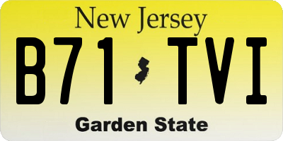 NJ license plate B71TVI