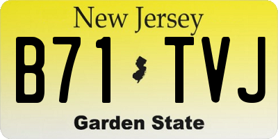 NJ license plate B71TVJ