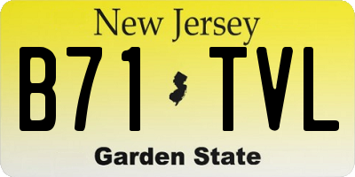 NJ license plate B71TVL