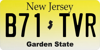 NJ license plate B71TVR