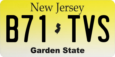NJ license plate B71TVS