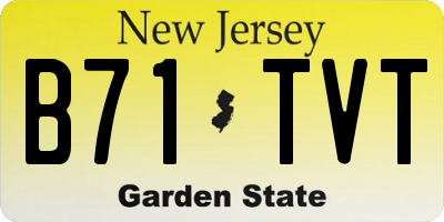 NJ license plate B71TVT