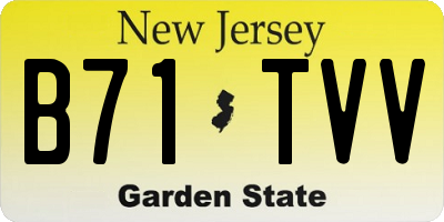 NJ license plate B71TVV
