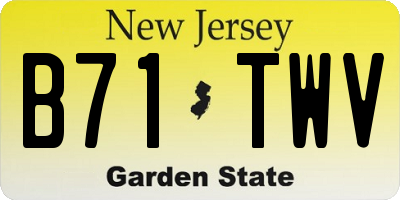 NJ license plate B71TWV