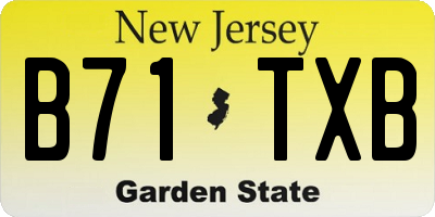 NJ license plate B71TXB