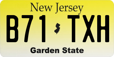 NJ license plate B71TXH