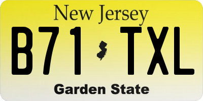 NJ license plate B71TXL