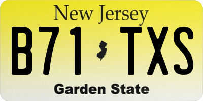 NJ license plate B71TXS