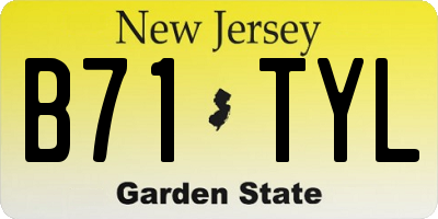 NJ license plate B71TYL