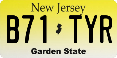 NJ license plate B71TYR