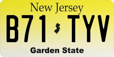 NJ license plate B71TYV
