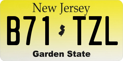 NJ license plate B71TZL